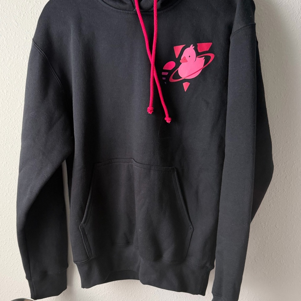 Five Hills Black Hoodie with Pink Ducky Design - Picture 2 of 10